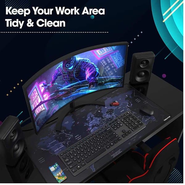 Sounce Gaming Mouse Pad Large Mouse Pad Extended Desk Mouse Pad Nylon Rubber 3 min - LXINDIA.COM