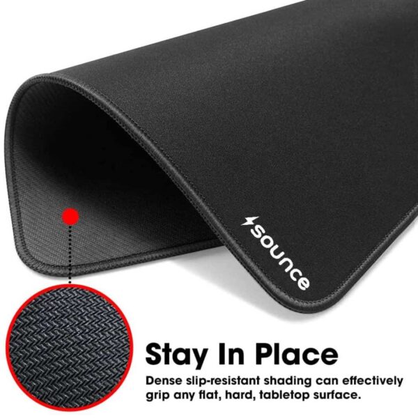 Sounce Mouse Pad with Superior Micro Weave Cloth Mousepad Black 2 min - LXINDIA.COM