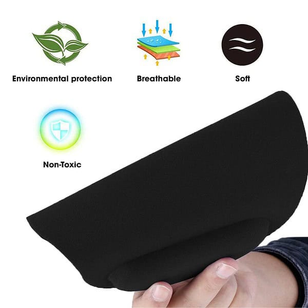 Sounce Mouse Pad with Superior Micro Weave Cloth Mousepad Black Palm Rest 3 - LXINDIA.COM