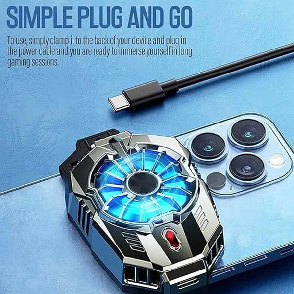 Sounce Phone Cooler Gaming Fan Led Mobile Cooler Fan With Two Cooling Speeds 1 - LXINDIA.COM