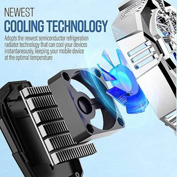 Sounce Phone Cooler Gaming Fan Led Mobile Cooler Fan With Two Cooling Speeds 3 - LXINDIA.COM