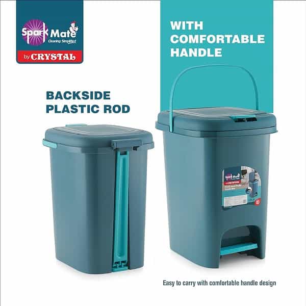 Sparkmate by Crystal Plastic Dustbin 7.5 Ltr1 - LXINDIA.COM