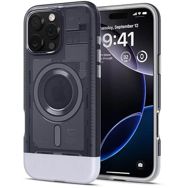 Spigen Classic C1 Magfit Back Cover for iPhone 16 Pro Graphite - LXINDIA.COM