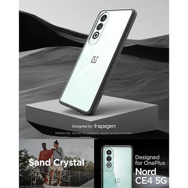 Spigen Essential Sand Crystal Back Cover for OnePlus Nord CE4 5G Matte Black 2 - LXINDIA.COM