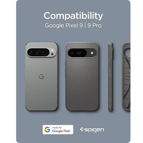 Spigen Liquid Air Back Cover Case for Pixel 9 Pro Pixel 9 Marble Gray 2 - LXINDIA.COM