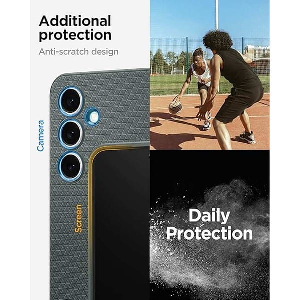 Spigen Liquid Air Back Cover for Samsung Galaxy S24 FE 5G Abyss Green 2 - LXINDIA.COM