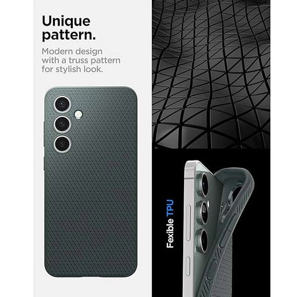 Spigen Liquid Air Back Cover for Samsung Galaxy S24 FE 5G Abyss Green 3 - LXINDIA.COM