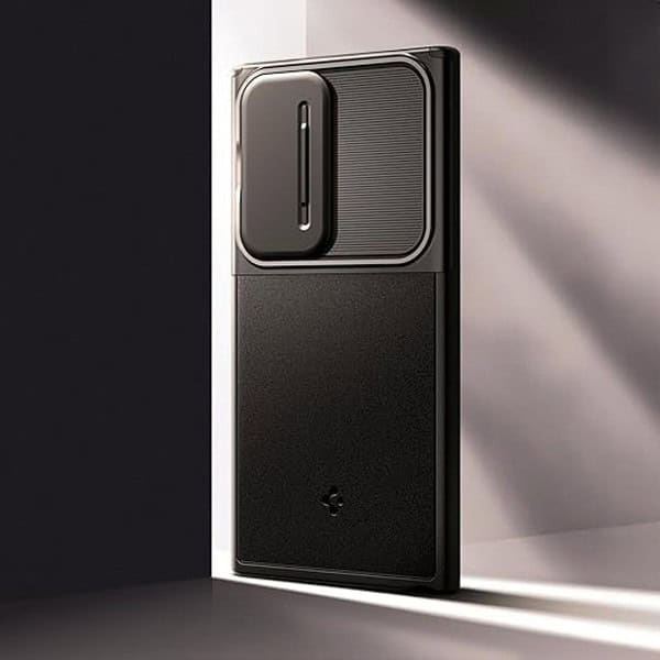 Spigen Optik Armor Back Cover for Galaxy S24 Ultra Black 2 - LXINDIA.COM