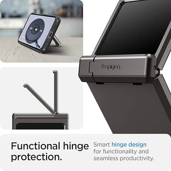 Spigen Tough Armor Pro Back Cover for Samsung Galaxy Z Flip 6 Gunmetal 3 - LXINDIA.COM