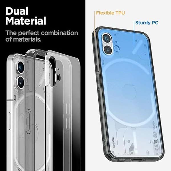 Spigen Ultra Hybrid Back Cover For Nothing Phone 1 Space Crystal 1 - LXINDIA.COM