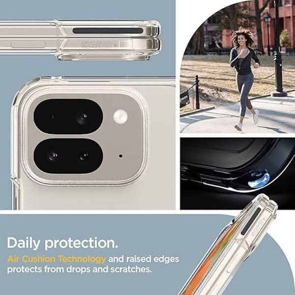 Spigen Ultra Hybrid Back Cover for Pixel 9 Pro Fold Crystal Clear 3 - LXINDIA.COM