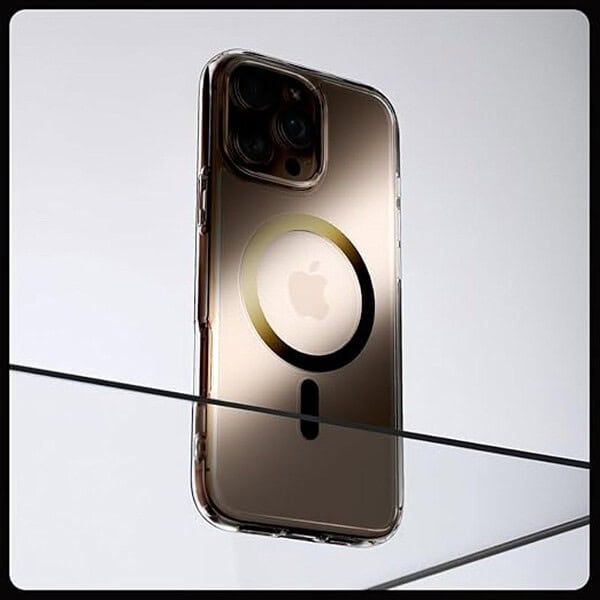 Spigen Ultra Hybrid Magfit Back Cover Case for iPhone 16 Pro Gold 3 - LXINDIA.COM