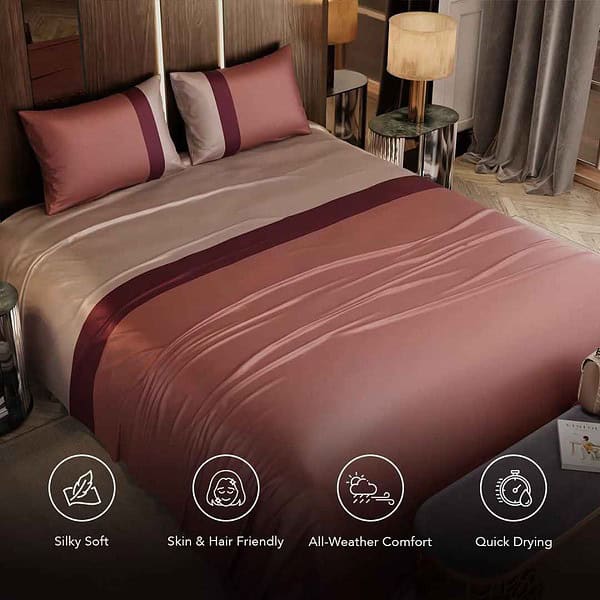 Stoa Paris Bedsheets for King Size Bed 300 TC Copper2 - LXINDIA.COM