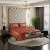 Stoa Paris Satin Bedsheets for King Size Bed 300 TC Melted Caramel - LXINDIA.COM