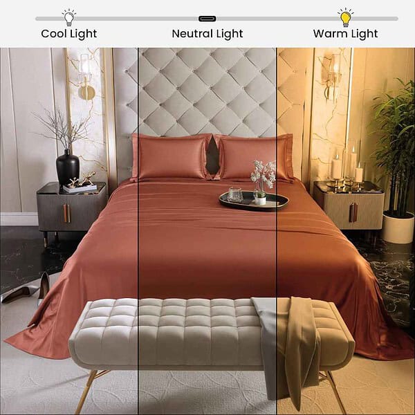 Stoa Paris Satin Bedsheets for King Size Bed 300 TC Melted Caramel1 - LXINDIA.COM