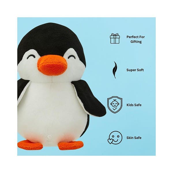 Storio Toy Plushie Soft Toys for Kids Black Penguine 1 - LXINDIA.COM