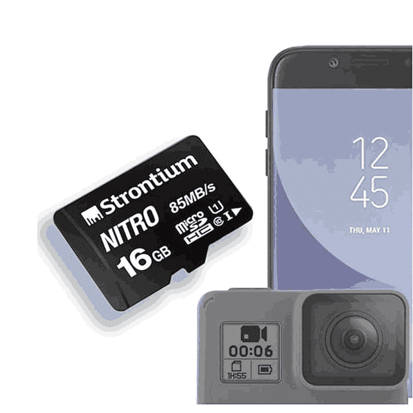 Strontium Nitro 16GB Micro SDHC Memory Card SRN16GTFU1QR1 - LXINDIA.COM