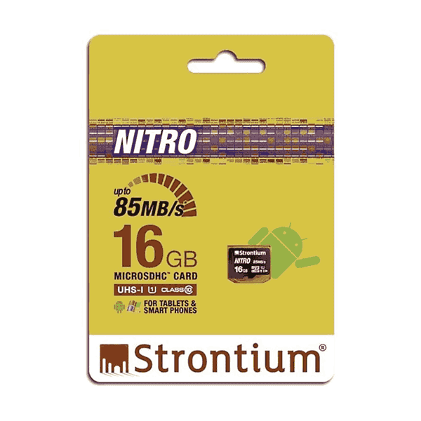 Strontium Nitro 16GB Micro SDHC Memory Card SRN16GTFU1QR3 - LXINDIA.COM