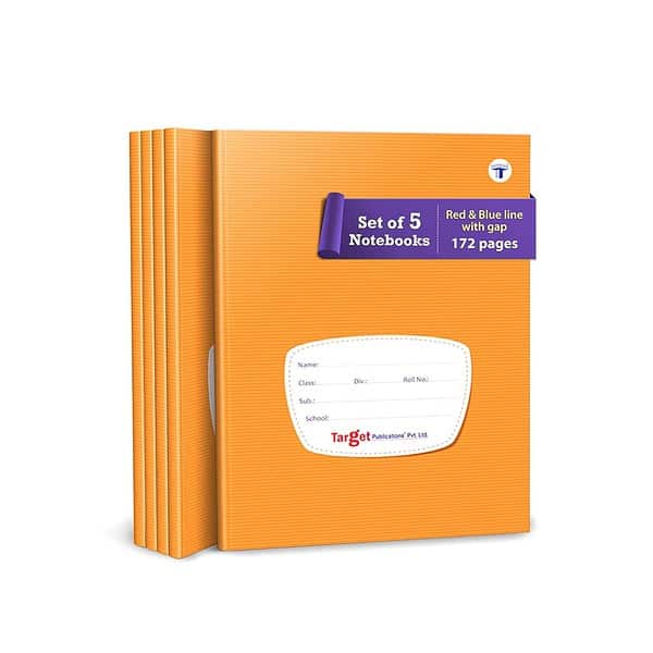 TARGET PUBLICATIONS Small Four Line 172 Ruled Pages Pack of 5 - LXINDIA.COM