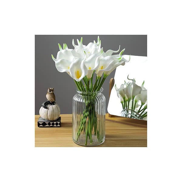 TIED RIBBONS Silk 10 Pcs Artificial Calla Lily - LXINDIA.COM