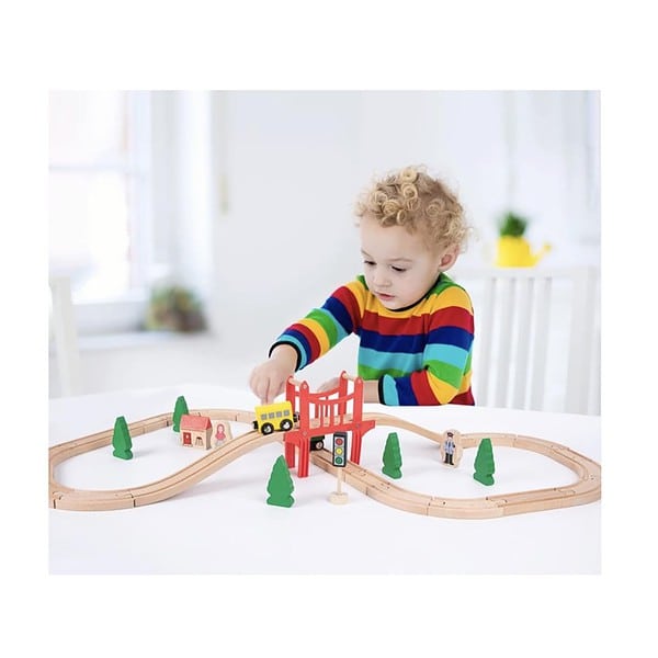 TOYARTSY Pretend Play Train Track Set 39 Piece 4 - LXINDIA.COM