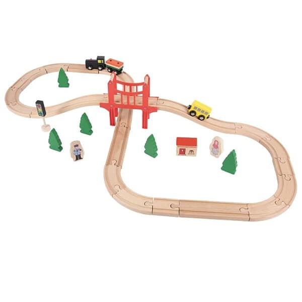 TOYARTSY Pretend Play Train Track Set 39 Piece - LXINDIA.COM