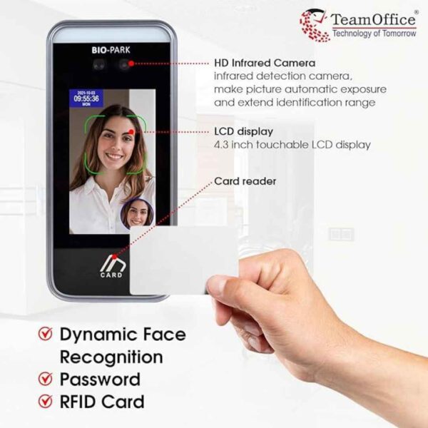 Team Office BioPark D01 Face Recogntion Attendance Device With Cloud Based Attendance Software1 - LXINDIA.COM