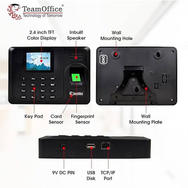 Team Office Z305W Biometric Attendance Device with Cloud and Wi Fi Supported3 - LXINDIA.COM