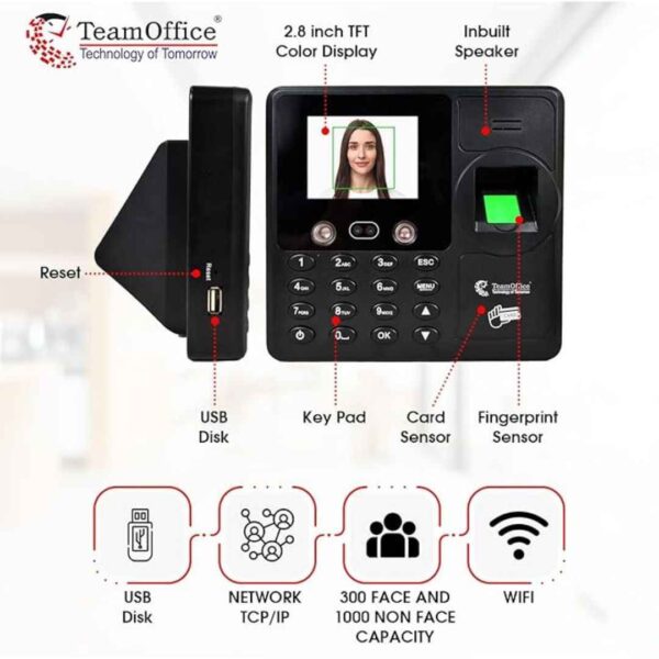 Team Office Z900 Touchless Face Attendance Device with Cloud Attendance Software2 - LXINDIA.COM