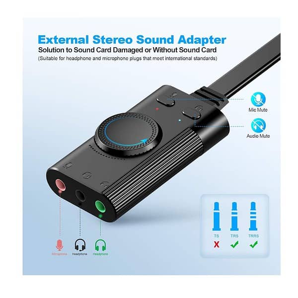 TechRise USB Sound Card 1 - LXINDIA.COM