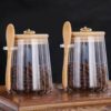 The Better Home Borosilicate Glass Jar with Bamboo Lid Set of 2 - LXINDIA.COM