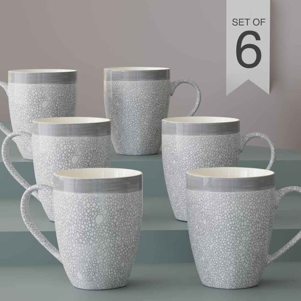 The Earth Store Grey Fizz Set of 6 Tea Set - LXINDIA.COM