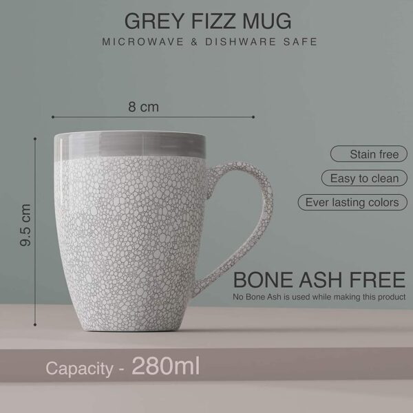 The Earth Store Grey Fizz Set of 6 Tea Set S - LXINDIA.COM