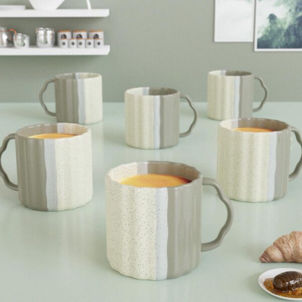 The Earth Store Tritone Grey Frontier Tea Cup Set - LXINDIA.COM