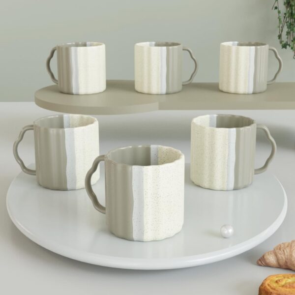 The Earth Store Tritone Grey Frontier Tea Cup Set A - LXINDIA.COM