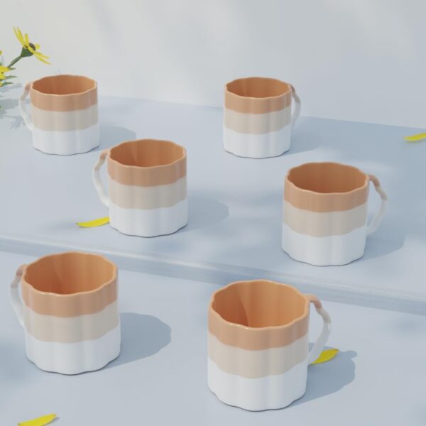 The Earth Store Tritone Orange Frontier Tea Cup Set a - LXINDIA.COM