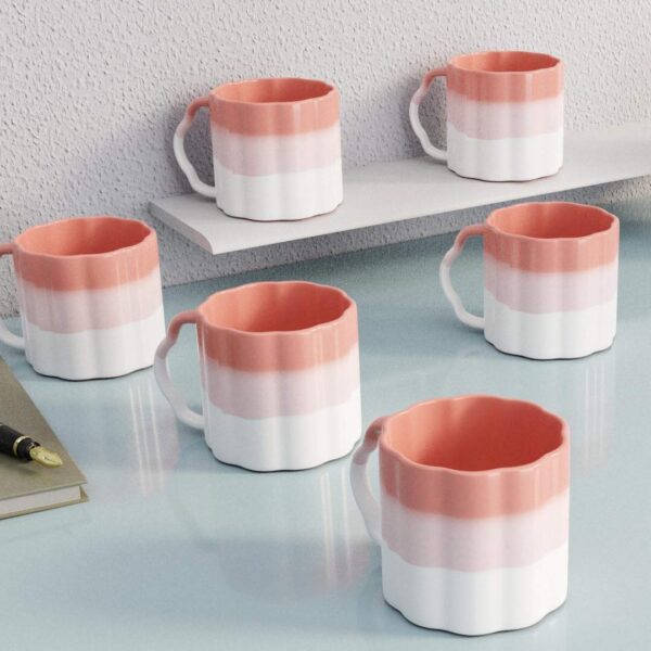 The Earth Store Tritone Pink Frontier Tea Cup Set - LXINDIA.COM