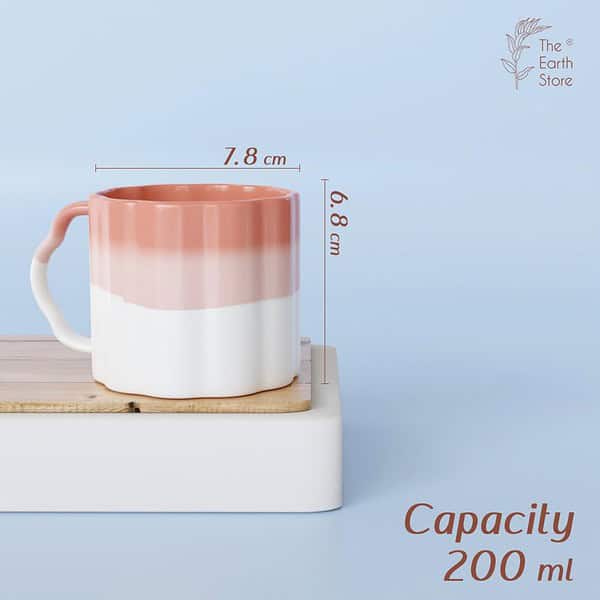 The Earth Store Tritone Pink Frontier Tea Cup Set B - LXINDIA.COM