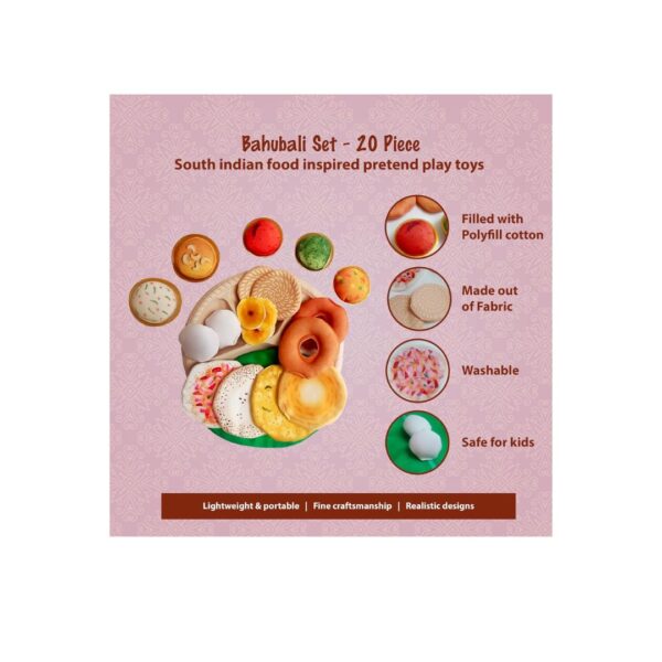 The Small Bahubali Set Realistic South Indian Food Kitchen 20 Pieces 3 - LXINDIA.COM