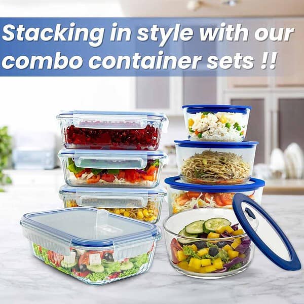 Truly Eco Glass Containers with Lid Set of 4 - LXINDIA.COM