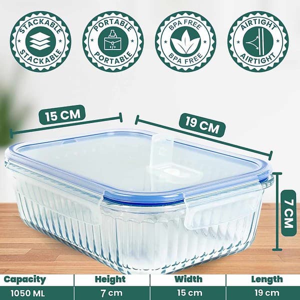 Truly Eco Glass Containers with Lid Set of 4 B - LXINDIA.COM