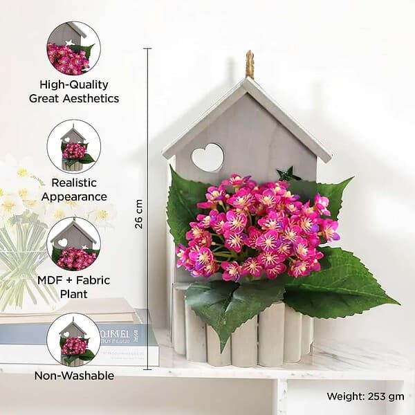 UMAI Artificial Plants for Home Decor with Pot Magenta Hut a 1 - LXINDIA.COM