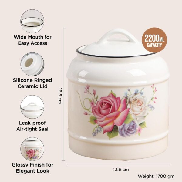 UMAI Ceramic Jar for Kitchen Storage with Lid - LXINDIA.COM