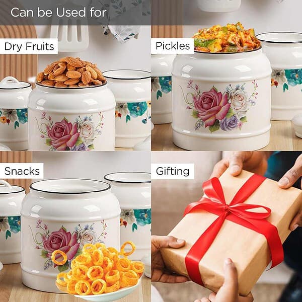 UMAI Ceramic Jar for Kitchen Storage with Lid B - LXINDIA.COM