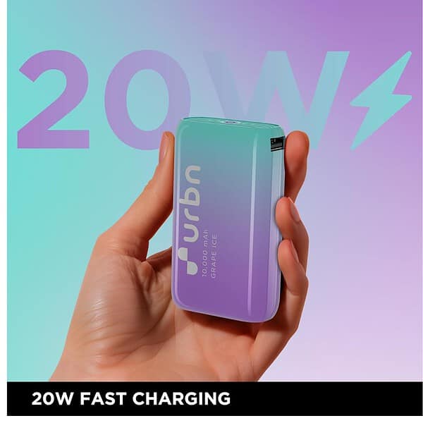 URBN 10000 mAh Nano Power Bank Juice Box Edition Grape Ice 3 - LXINDIA.COM