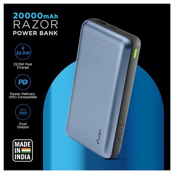 URBN 20000 mAh Blue 1 - LXINDIA.COM