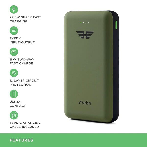 URBN 20000 mAh Camo 2 - LXINDIA.COM