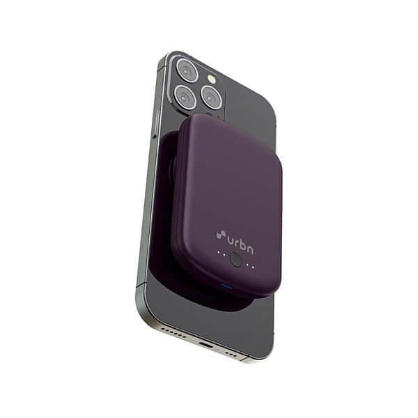 URBN 5000 mAh Premium Magsafe Power Bank Purple - LXINDIA.COM