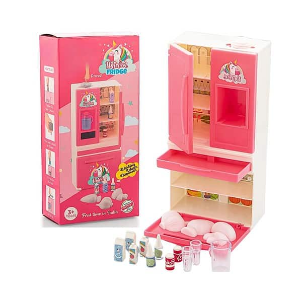 Unicorn Fridge Kitchen Toy Set Non Toxic Plastic Accessories - LXINDIA.COM