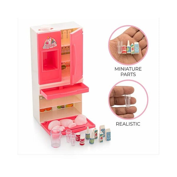 Unicorn Fridge Kitchen Toy Set Non Toxic Plastic Accessories 2 - LXINDIA.COM